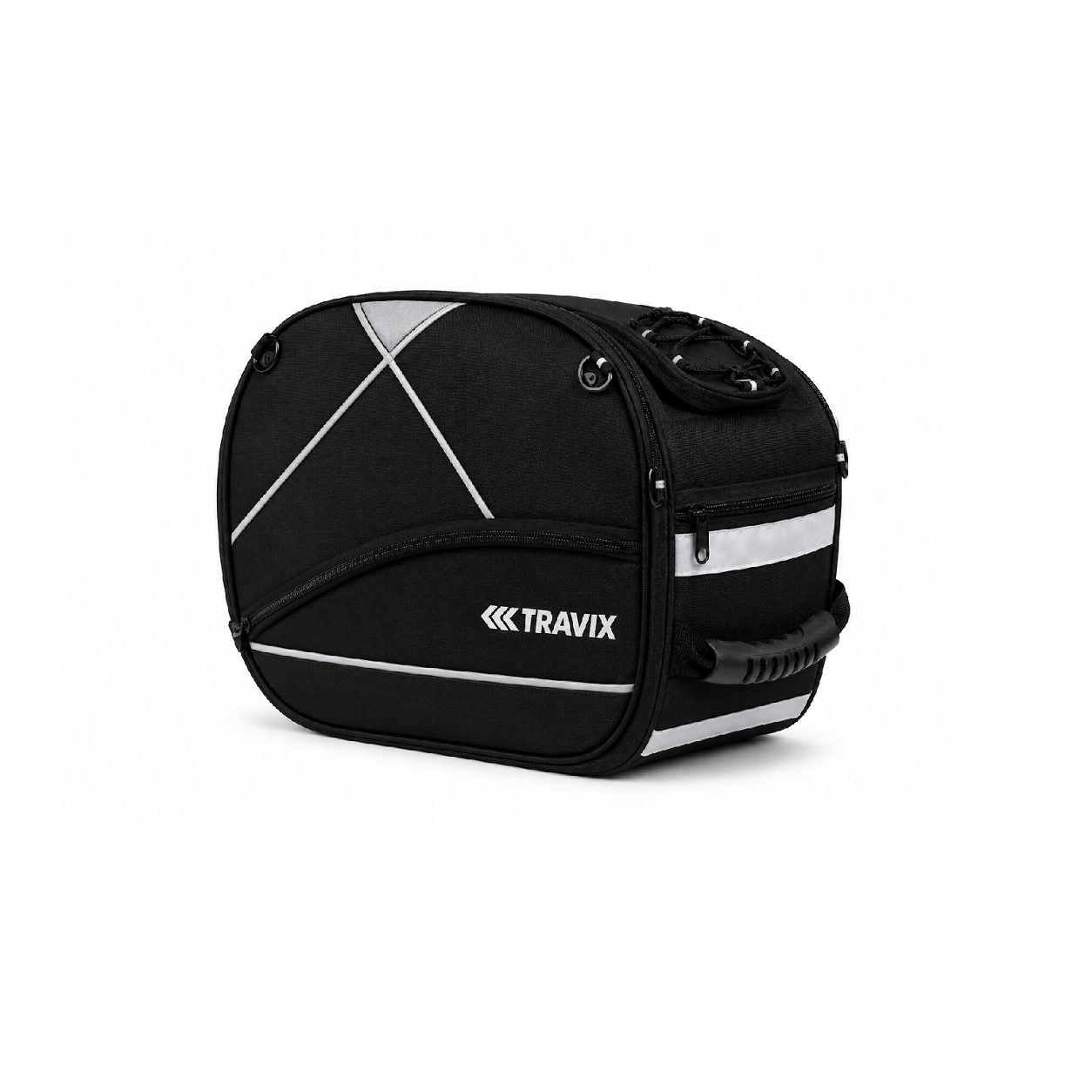 TRAVIX 70L Heavy-Duty Motorcycle Saddle Bag – Heavy Duty, Water-Resistant Luggage for Long Rides & Rough Terrain | Suitable for Straight Exhaust Bikes | Includes Waterproof Rain Cover & Reflective Strips (Pair/Set)