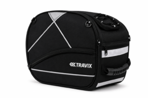 TRAVIX 70L Heavy-Duty Motorcycle Saddle Bag – Heavy Duty, Water-Resistant Luggage for Long Rides & Rough Terrain | Suitable for Straight Exhaust Bikes | Includes Waterproof Rain Cover & Reflective Strips (Pair/Set)